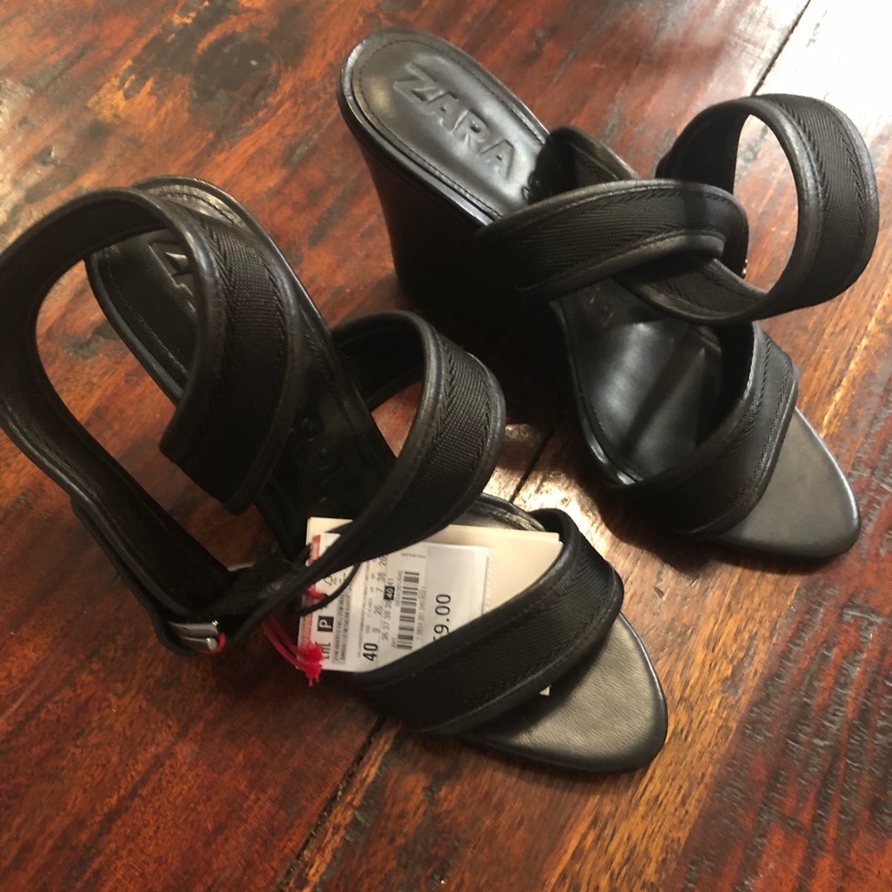 Zara black summer sandals